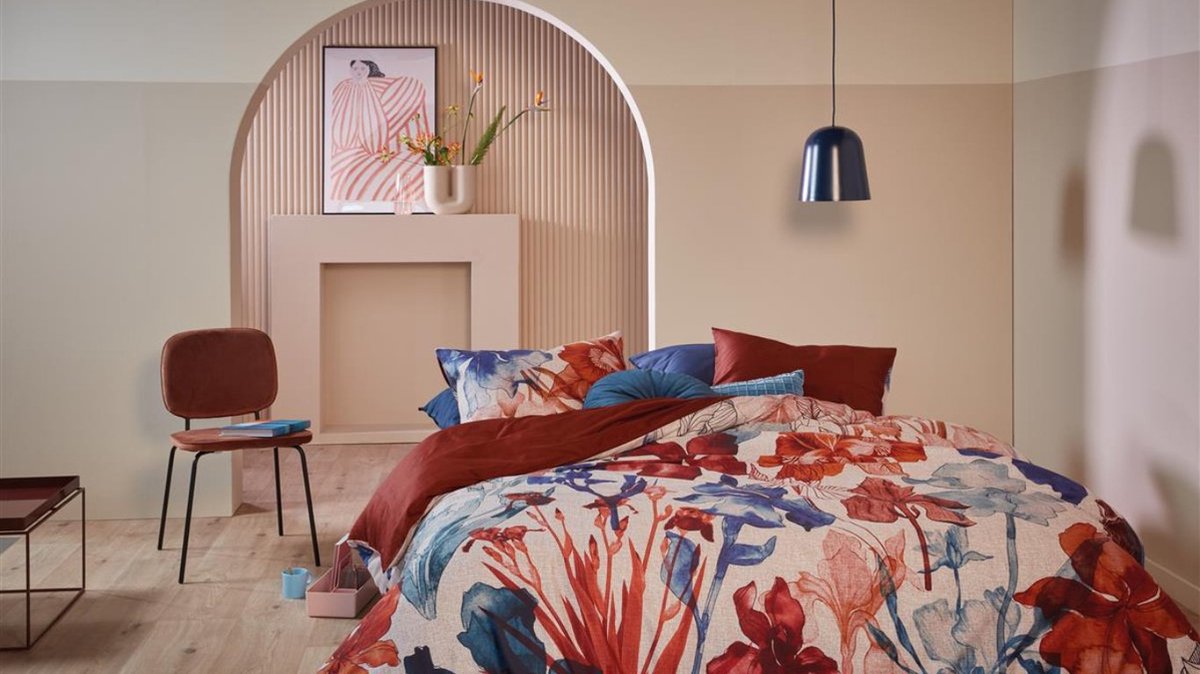 Beddinghouse Dekbedovertrek Iris Field - 240 x 200/220 cm - Rood