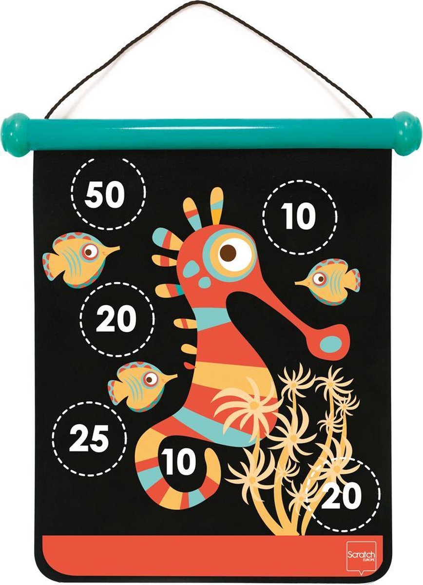Scratch Magnetisch Dartspel 40 X 31 Cm Oceaan - Geel