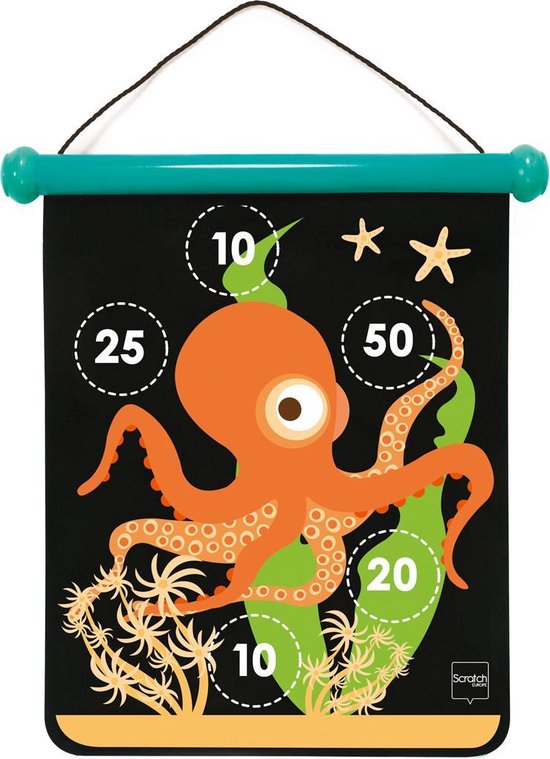 Scratch Magnetisch Dartspel 40 X 31 Cm Oceaan - Geel