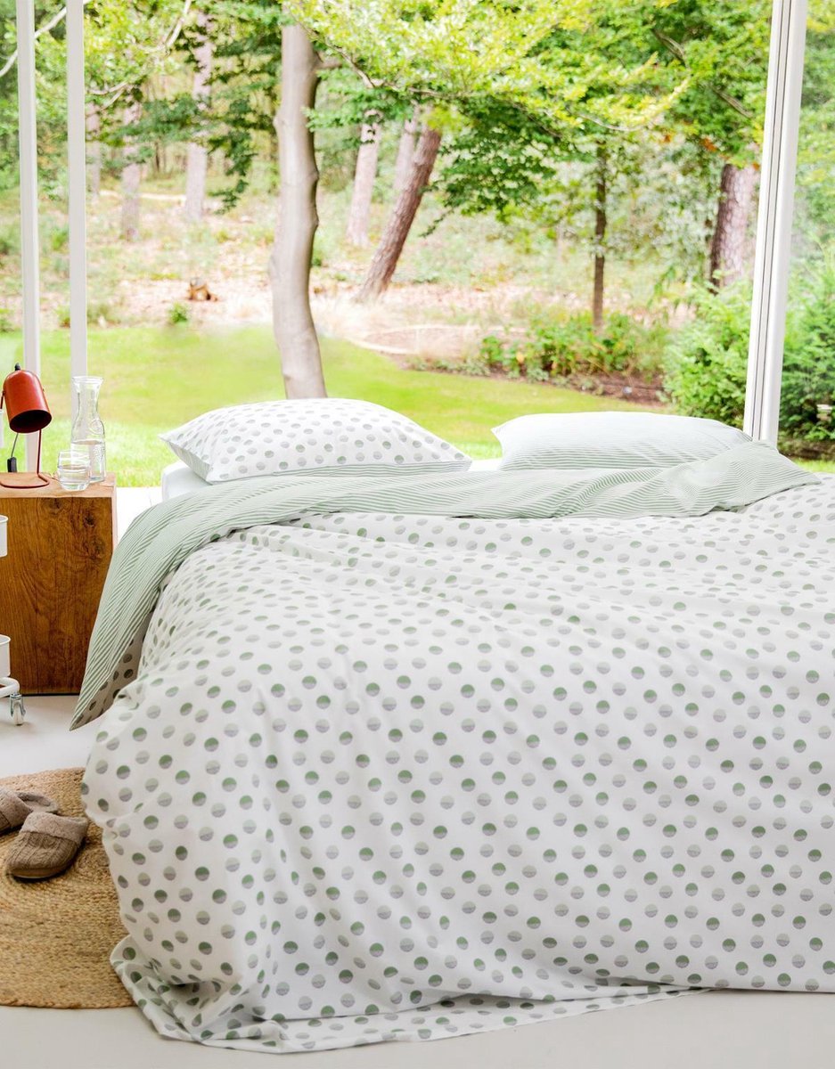 Covers & Co Dekbedovertrek Absolutely Dot - 200 x 200/220 cm - Groen