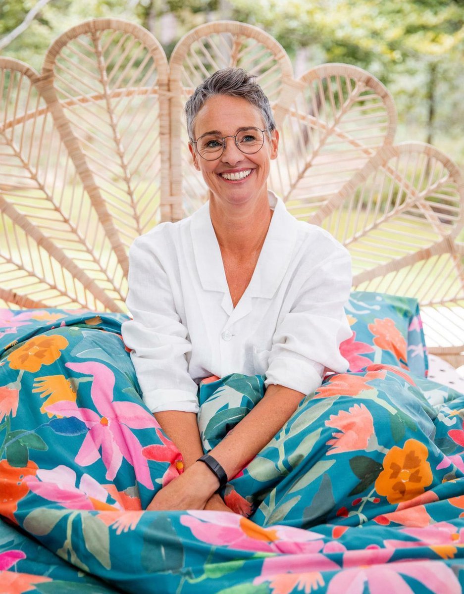 Covers & Co Dekbedovertrek Flower Power - 200 x 200/220 cm - Blauw