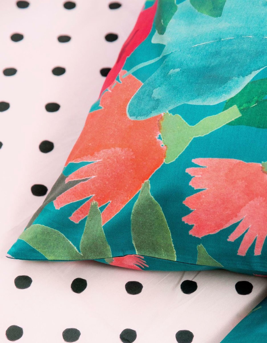 Covers & Co Dekbedovertrek Flower Power - 200 x 200/220 cm - Blauw