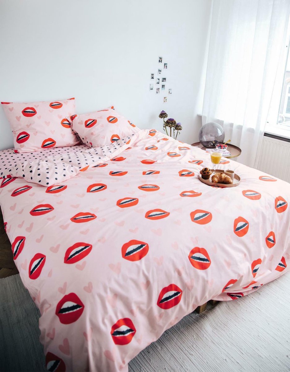 Covers & Co Dekbedovertrek Kiss My Sass - 140 x 200/220 cm - Roze