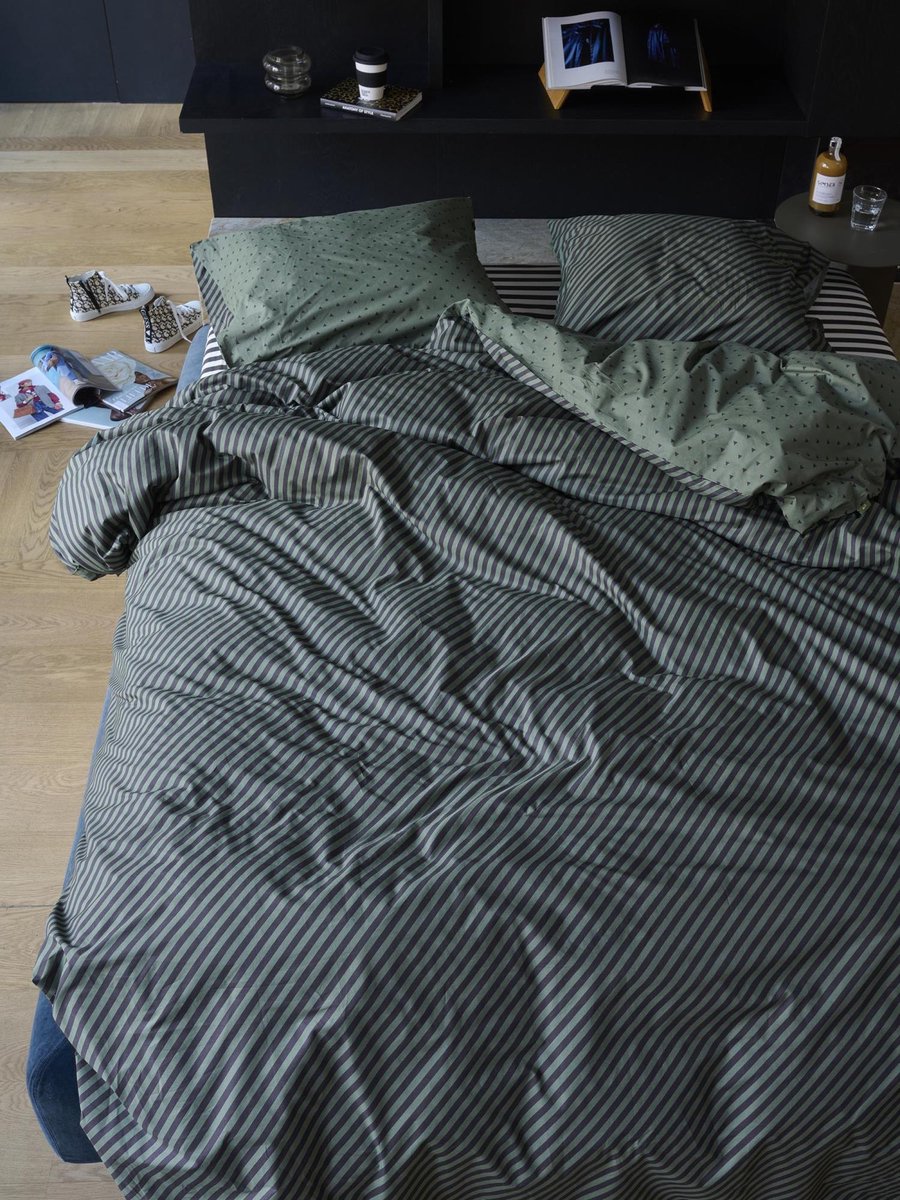 Covers & Co Dekbedovertrek No Stripes No Glory - 200 x 200/220 cm - Groen