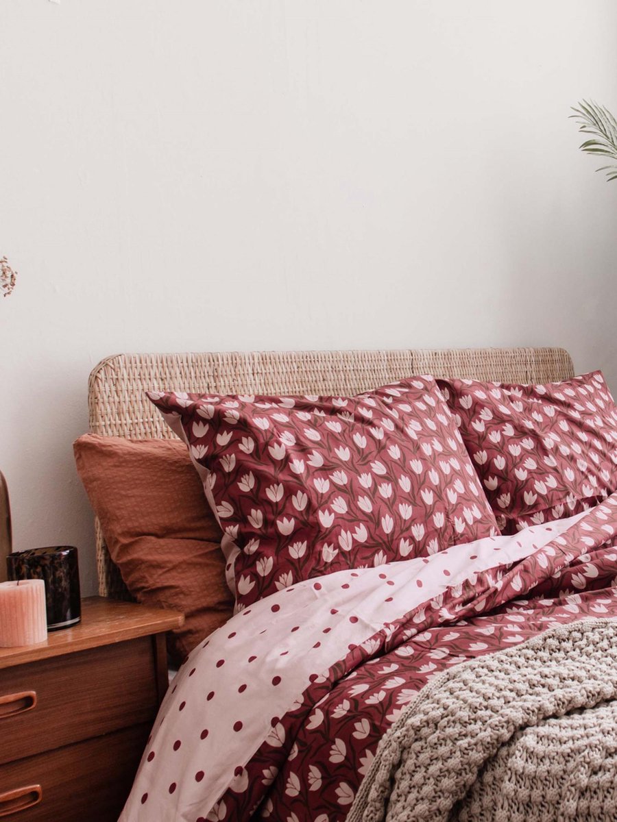 Covers & Co Dekbedovertrek Tulip Mania - 240 x 200/220 cm - Rood