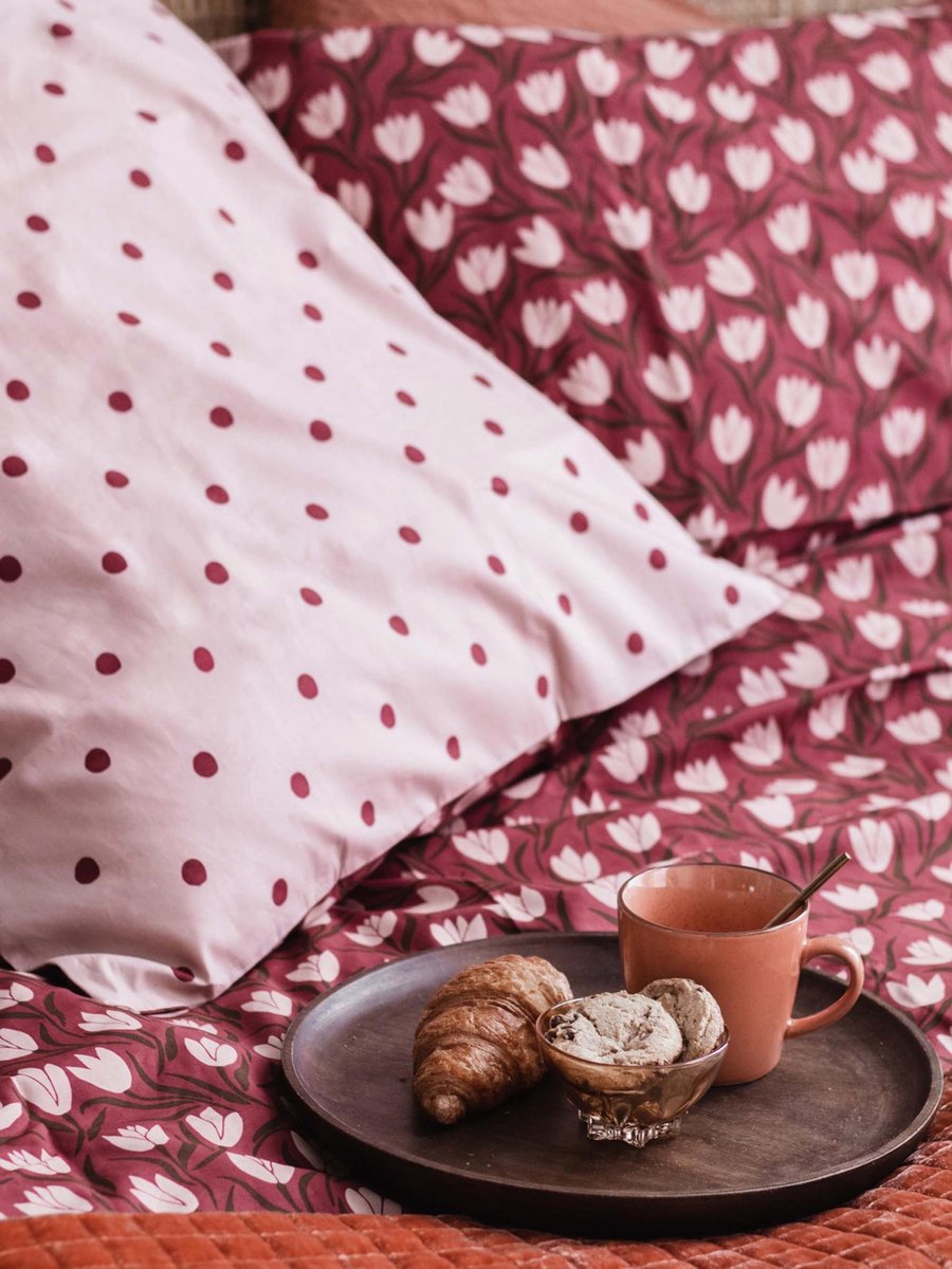 Covers & Co Dekbedovertrek Tulip Mania - 240 x 200/220 cm - Rood