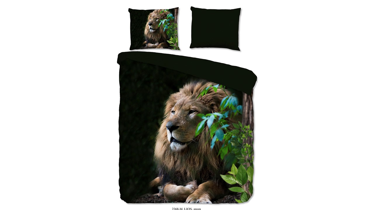 Pure Dekbedovertrek Lion - 240 x 200/220 cm - Groen
