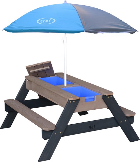 axi Zand & Water Picknicktafel Nick Antraciet/grijs - Blauw