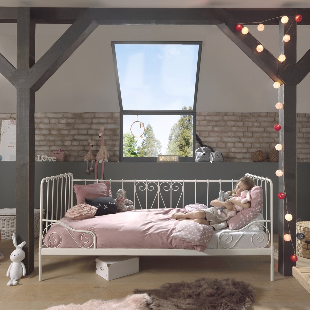 Vipack Kajuitbed Alice - 90 x 200 cm - wit