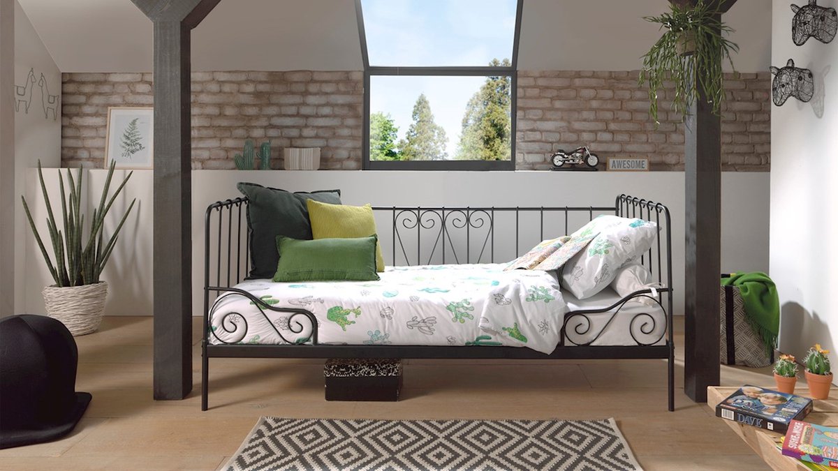 Vipack Kajuitbed Alice - 90 x 200 cm - Zwart