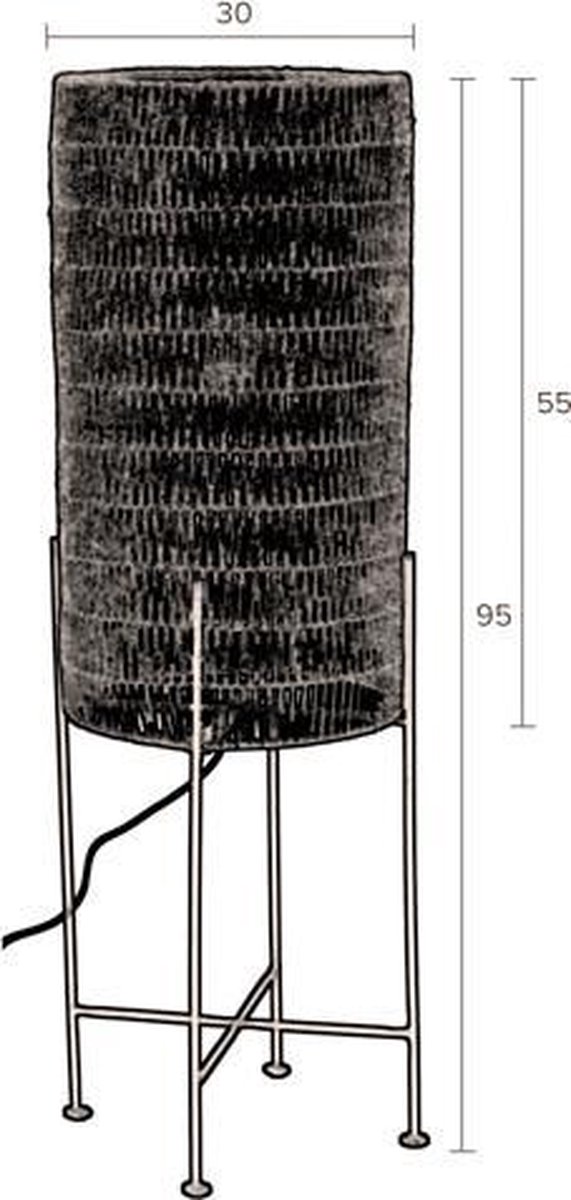 Dutchbone Kari Vloerlamp - Zwart