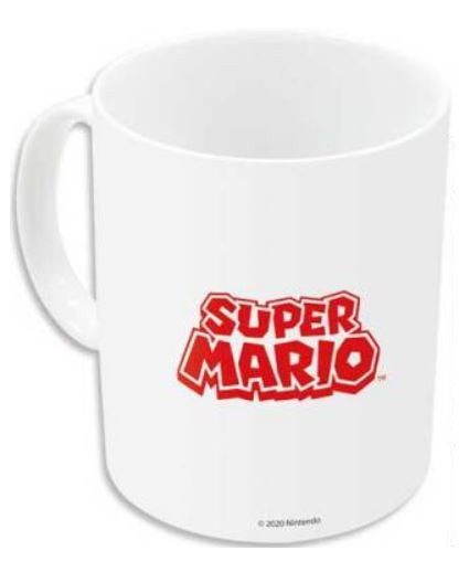 Stor mok Super Mario junior 325 ml keramiek wit/rood