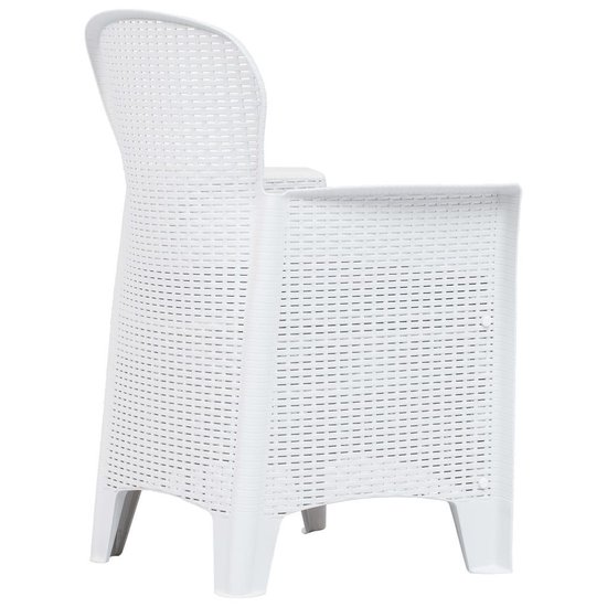 Vidaxl 5-delige Tuinset Rattan-look Kunststof - Wit