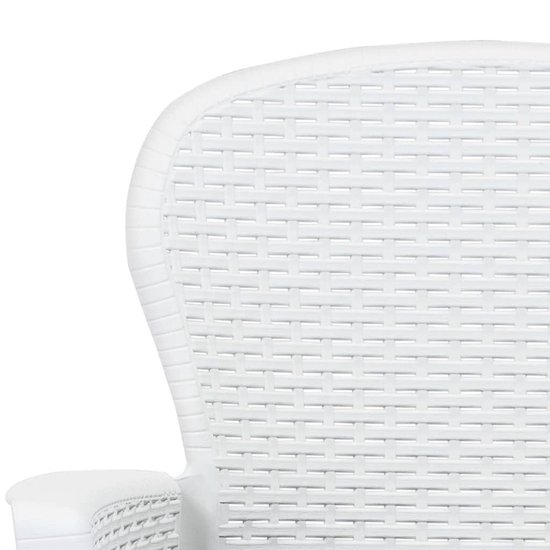 Vidaxl 5-delige Tuinset Rattan-look Kunststof - Wit