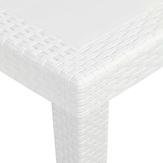 Vidaxl 5-delige Tuinset Rattan-look Kunststof - Wit