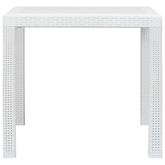 Vidaxl 5-delige Tuinset Rattan-look Kunststof - Wit