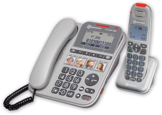 Amplicomms Senioren Combi Vaste + Dect Telefoon Powertel 2880