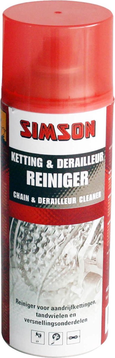 Simson ketting & derailleurreiniger spray - Rood