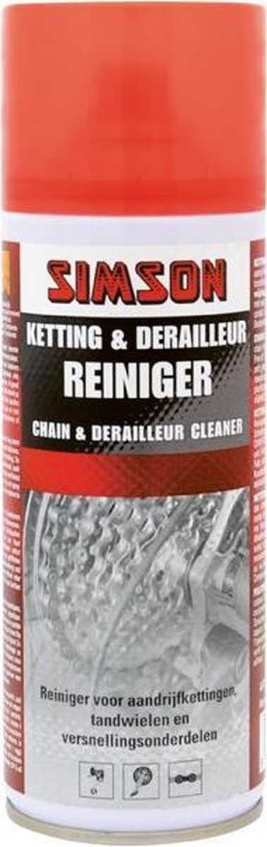 Simson ketting & derailleurreiniger spray - Rood