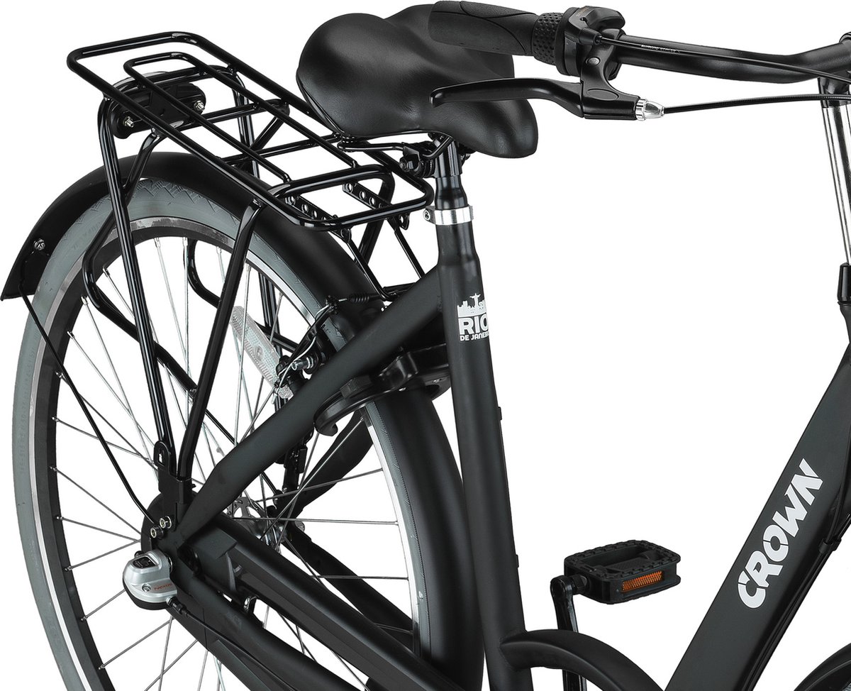 Crown Rio Plus Damesfiets 28 inch 53cm Midnight Black 3v - Zwart