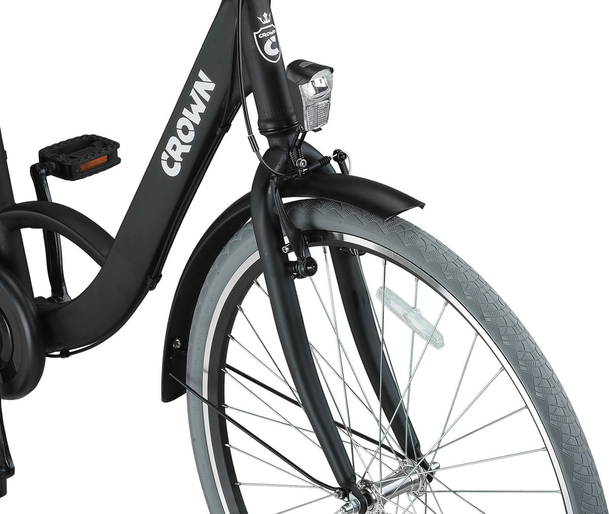 Crown Rio Plus Damesfiets 28 inch 53cm Midnight Black 3v - Zwart