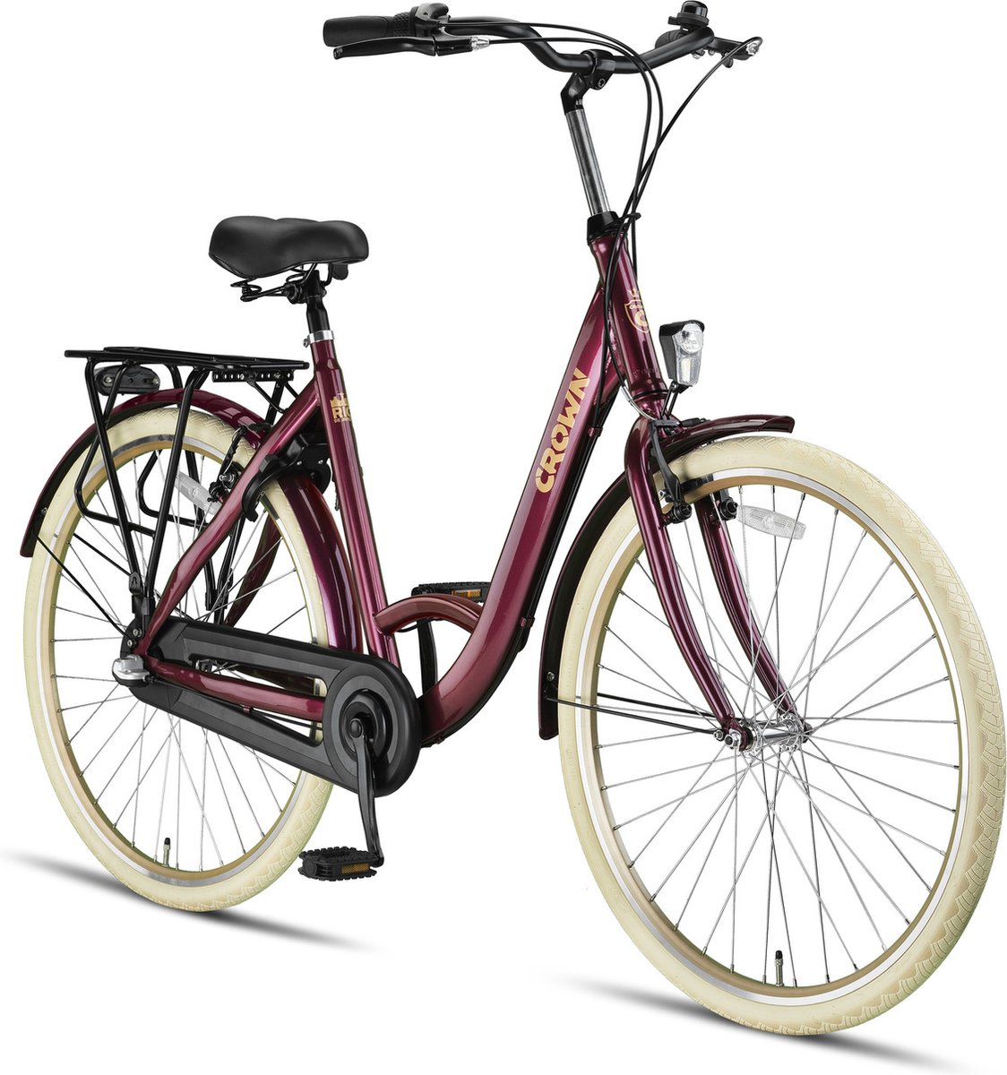 Crown Rio Plus Damesfiets 28 inch 53cm Maroon 3v - Rood
