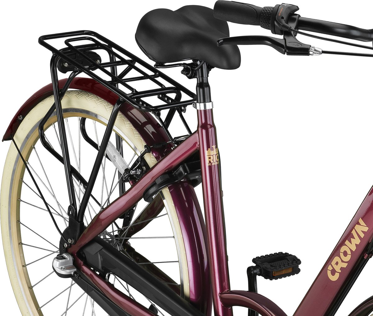Crown Rio Plus Damesfiets 28 inch 53cm Maroon 3v - Rood