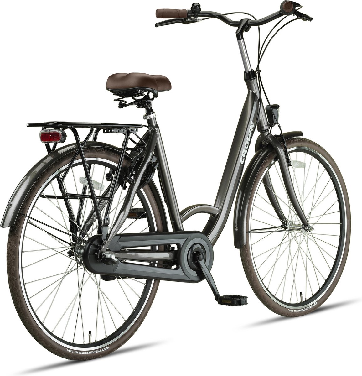 Crown Rio Plus Damesfiets 28 inch 53cm Ash Gray 3v - Grijs