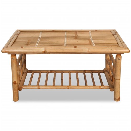 Vidaxl 4-delige Loungeset Met Kussens Bamboe - Bruin