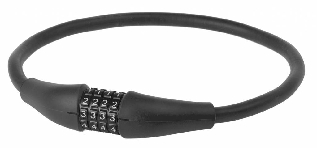 M-wave Kabelslot+Cyfer Silicon - Zwart