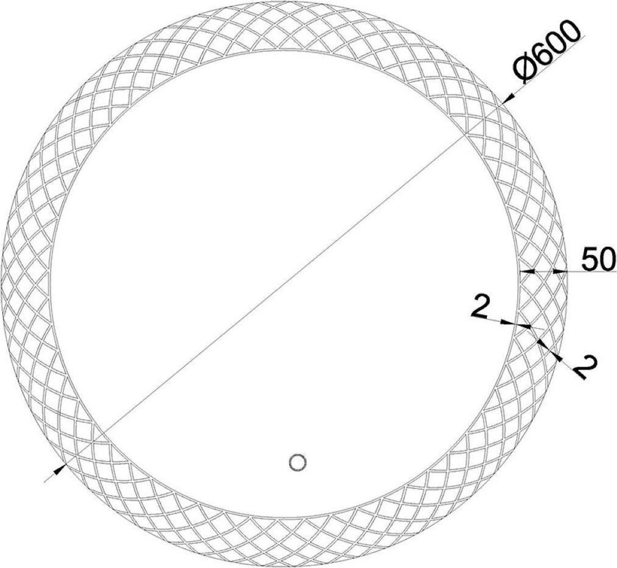 Wiesbaden Deco spiegel met LED-verlichting en spiegelverwarming ø 60 cm