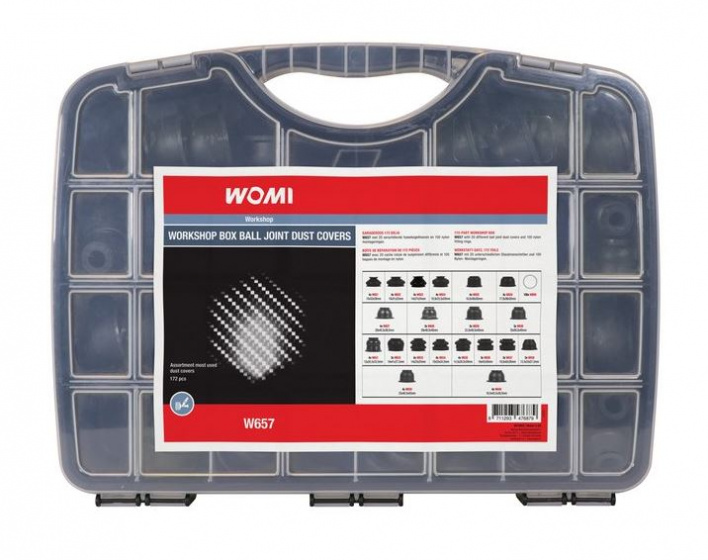 Womi assortimentsdoos Fuseekogelhoezen/zwart 172-delig - Grijs