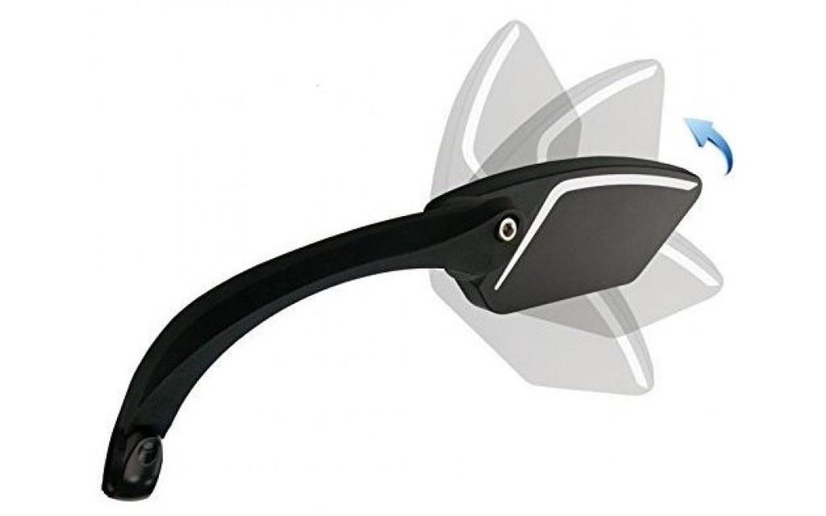 VWP fietsspiegel verstelbaar e-bike 12 cm links - Zwart