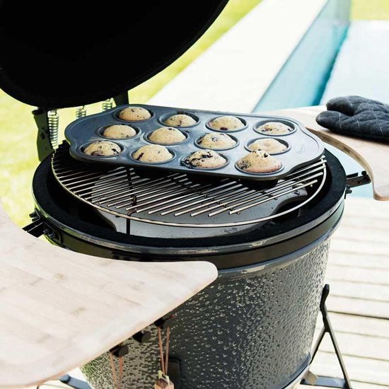 Berghoff Houtskoolbarbecue Keramiek Large, - Ron - Grijs