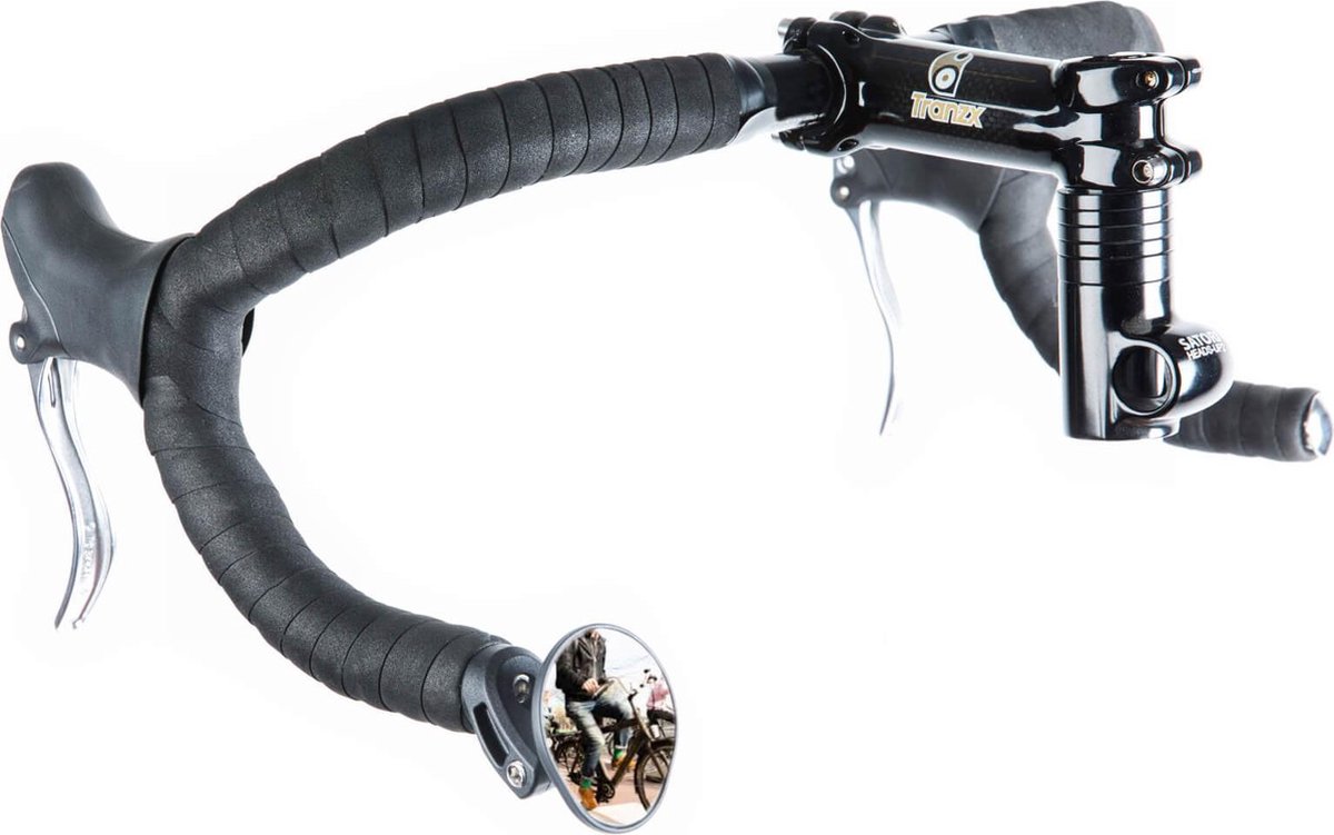 Mirage fietsspiegel bar-end e-bike links - Zwart