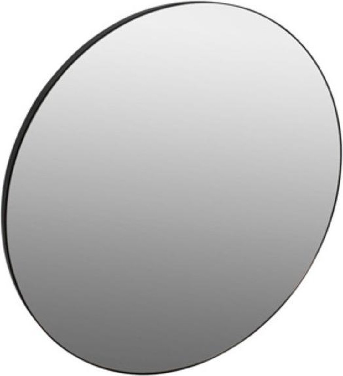 Plieger Nero Round spiegel rond 120 cm met lijst, - Zwart