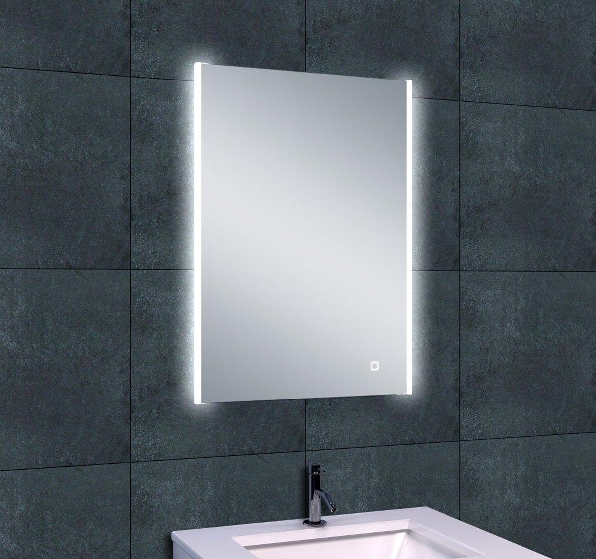 Wiesbaden Duo-LED spiegel met dimbare LED-verlichting en spiegelverwarming 50x70 cm