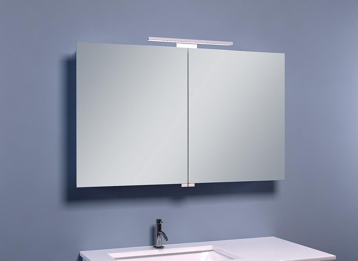Wiesbaden Luxe spiegelkast met LED-verlichting 60 x 100 x 14 cm, aluminium