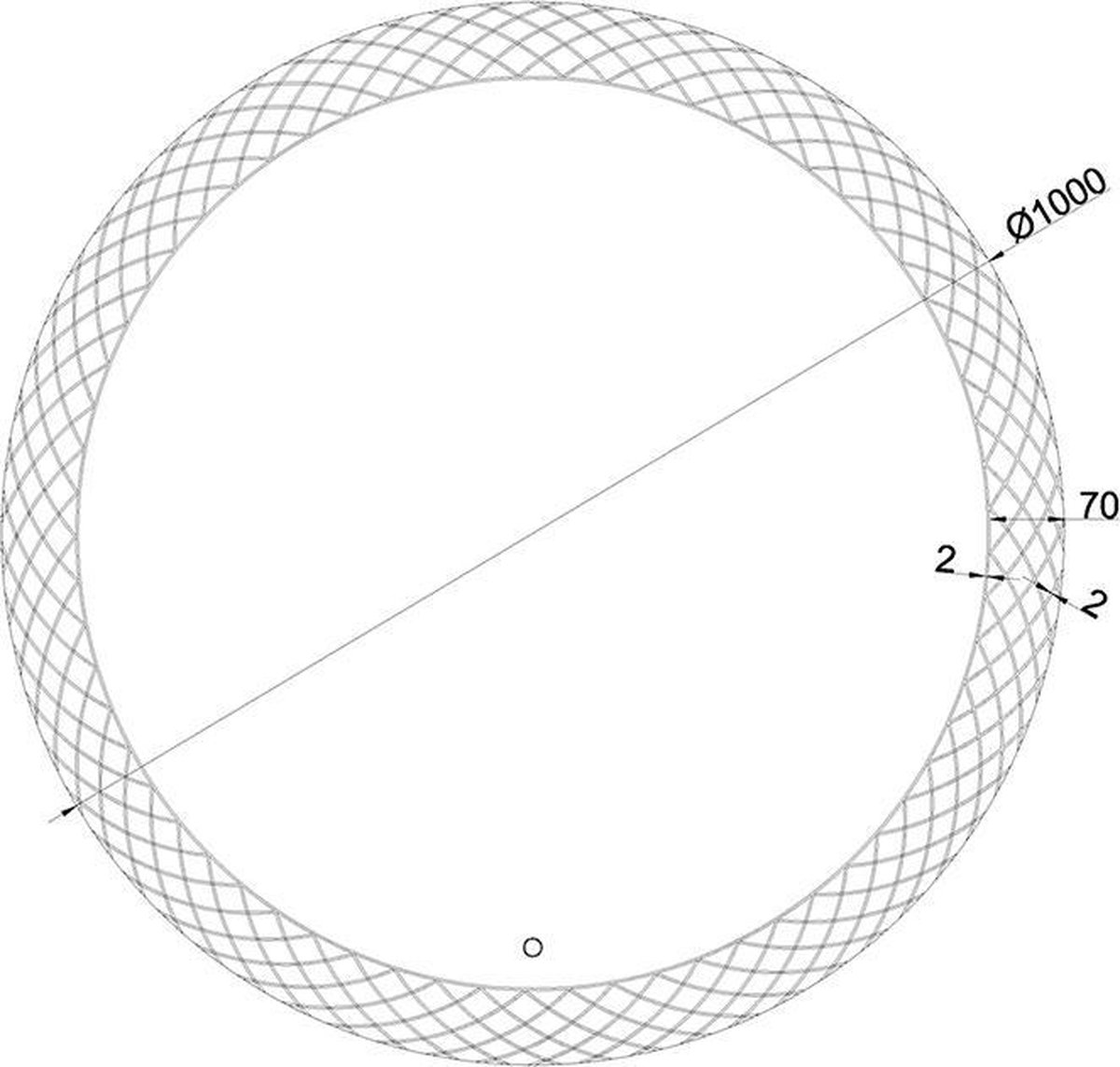 Wiesbaden Deco spiegel met LED-verlichting en spiegelverwarming ø 100 cm