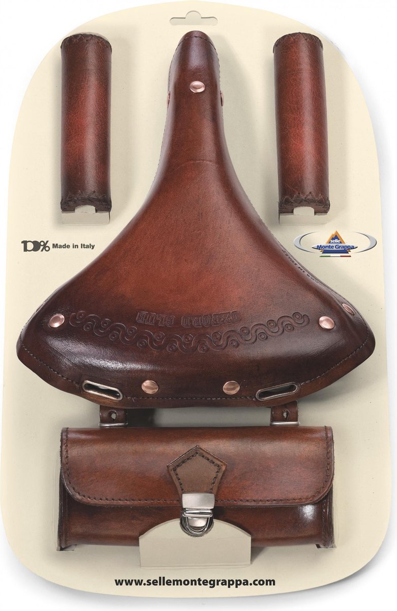Selle Monte Grappa Zadelset Charleston Oxford Leer 3-delig - Bruin