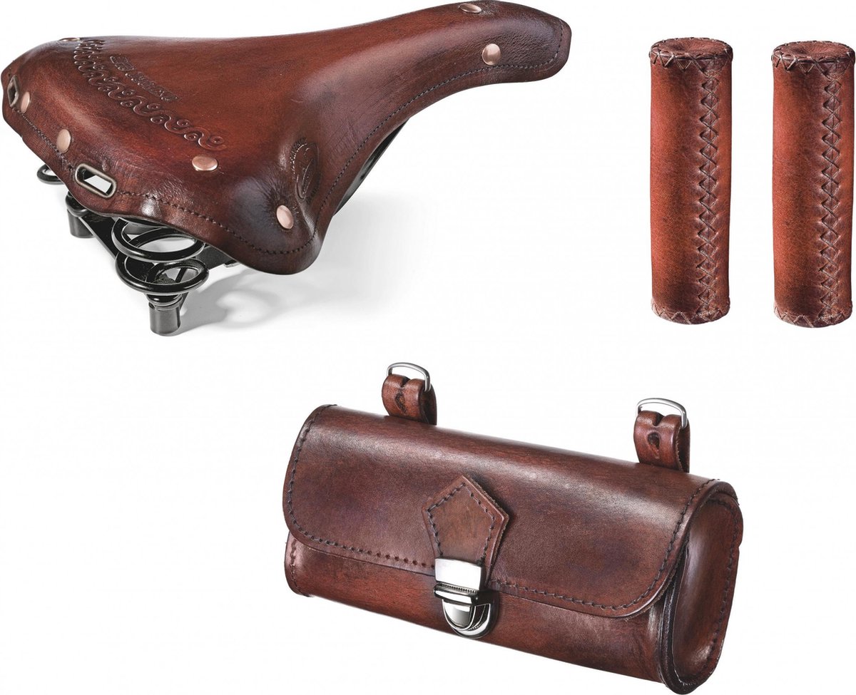 Selle Monte Grappa Zadelset Charleston Oxford Leer 3-delig - Bruin