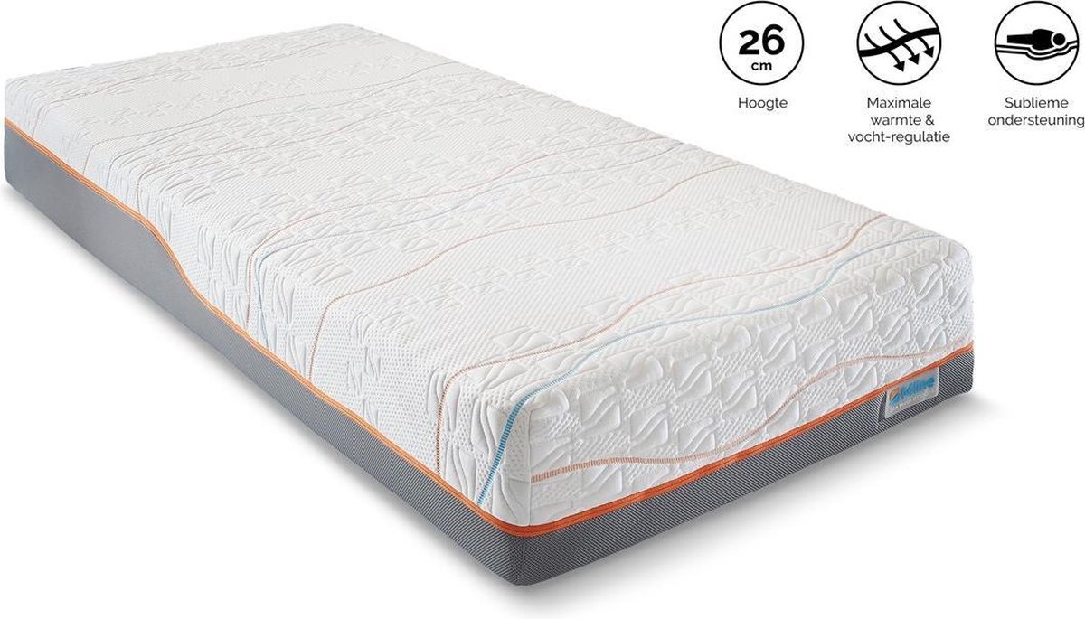 M line Traagschuim Matras Slow Motion 6 - 140 x 200 cm - tot 140 kg