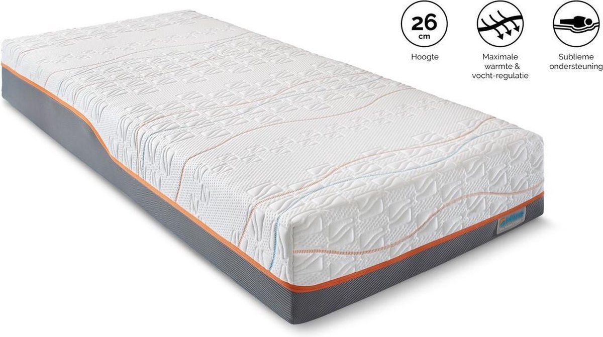M line Traagschuim Matras Slow Motion 7 - 80 x 220 cm - tot 140 kg