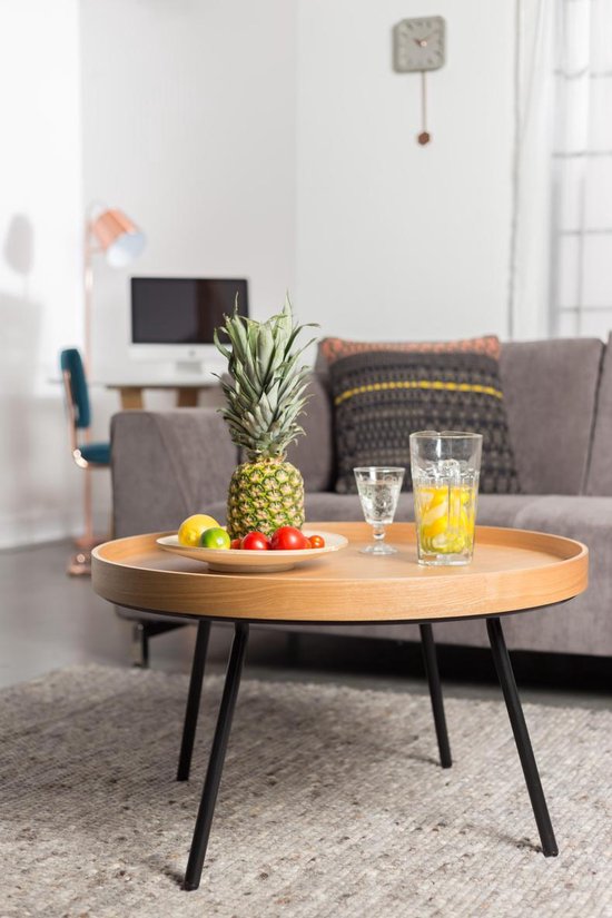 Zuiver Oak Tray Salontafel Ø 78 cm - Bruin