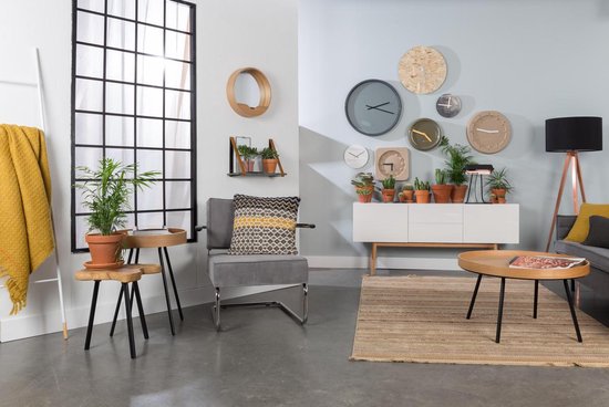 Zuiver Oak Tray Salontafel Ø 78 cm - Bruin