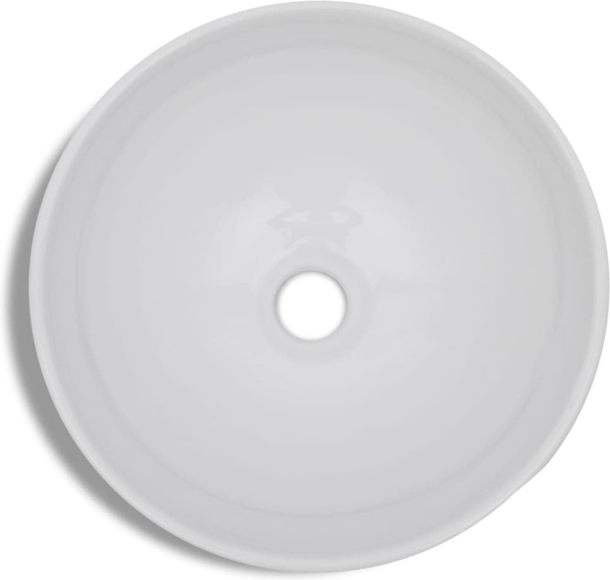 Vidaxl Wastafel Rond Keramiek - Wit
