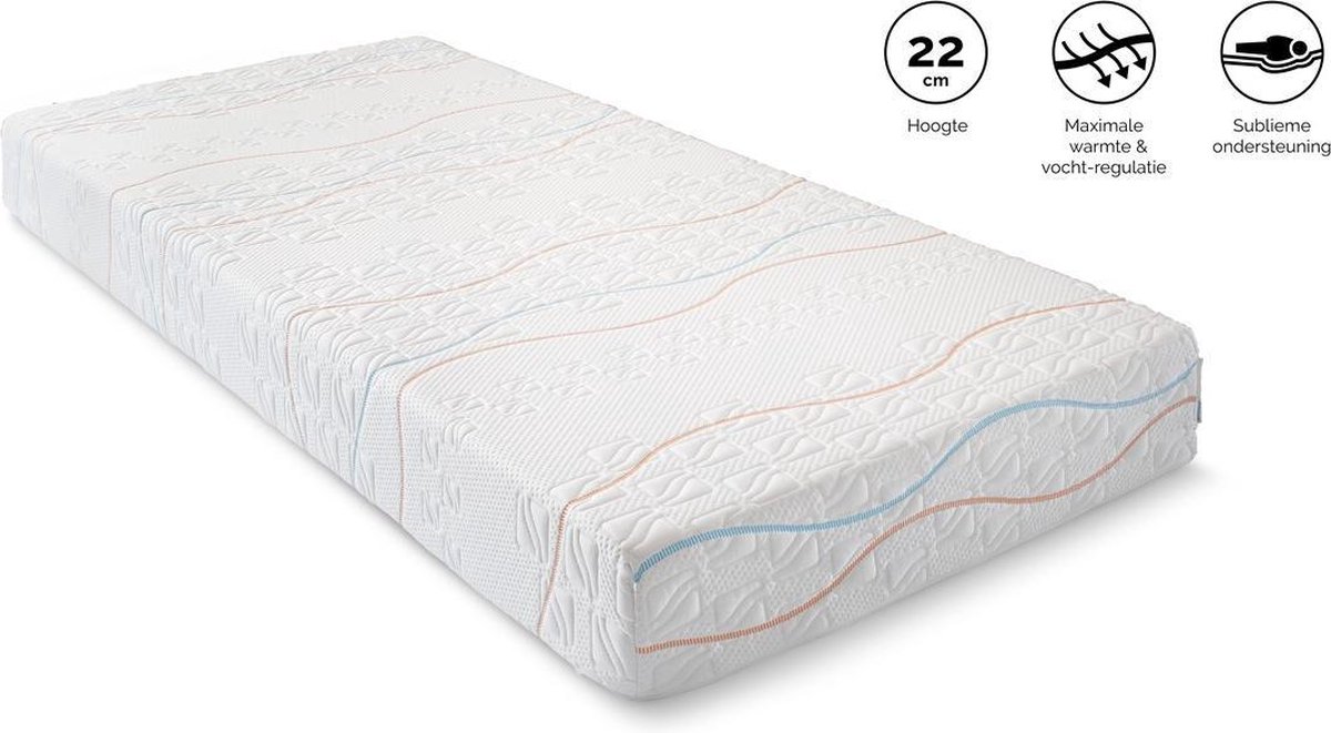 M line Traagschuim Matras Slow Motion 2 - 160 x 200 cm - tot 120 kg