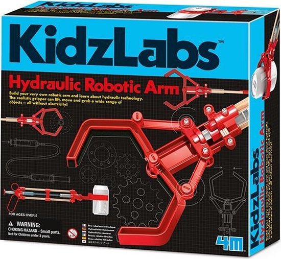 4M Kidzlabs Hydraulische Arm 24 Cm - Rood