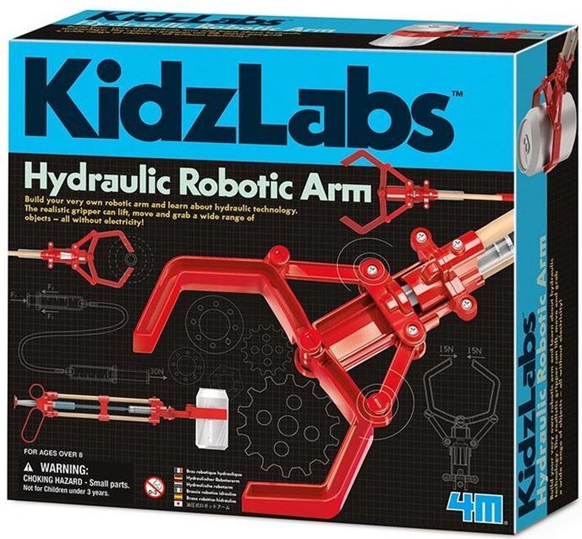4M Kidzlabs Hydraulische Arm 24 Cm - Rood