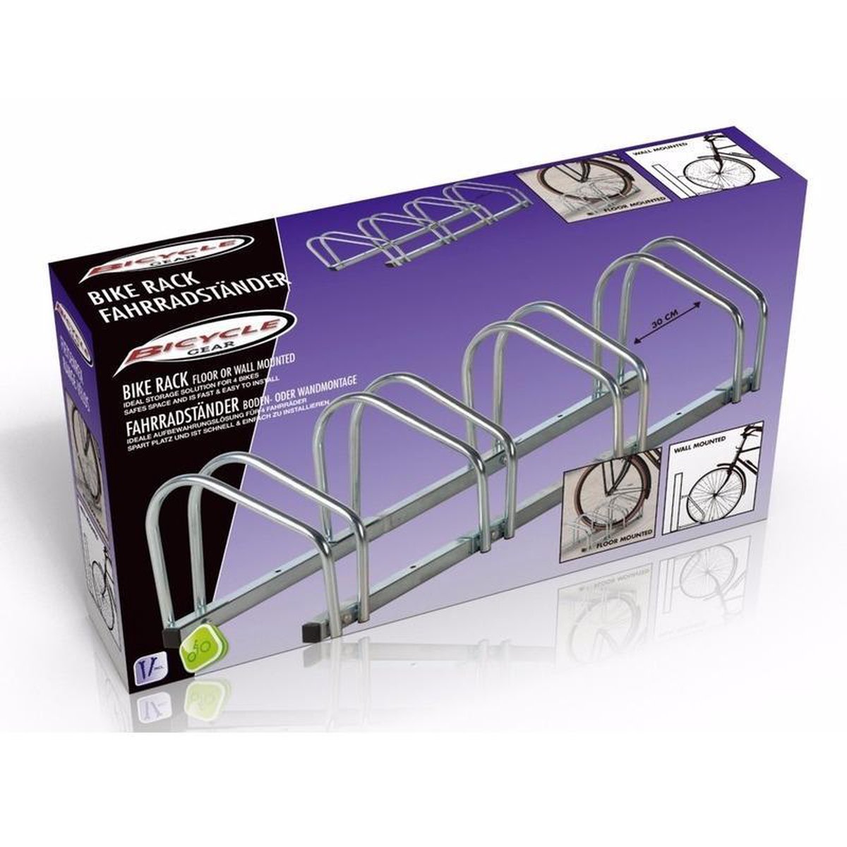 Dunlop Fietsenrek Voor 4 Fietsen - Fietsen Stalling - Grijs